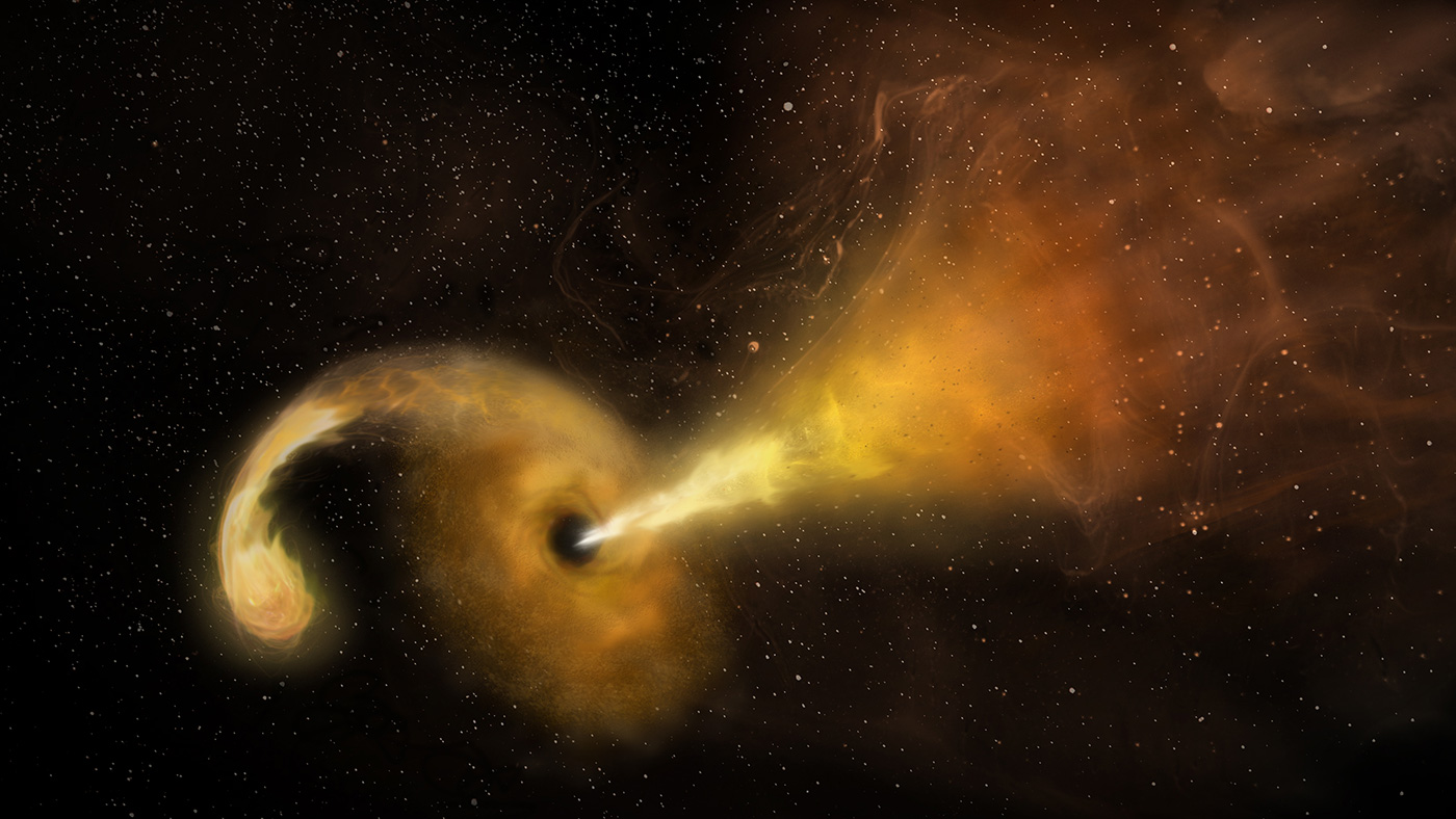 Black Hole Eating Star